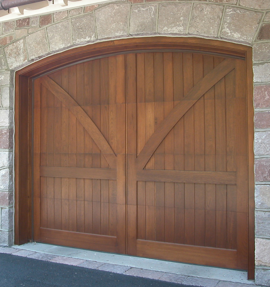 Barn style door with an arch top