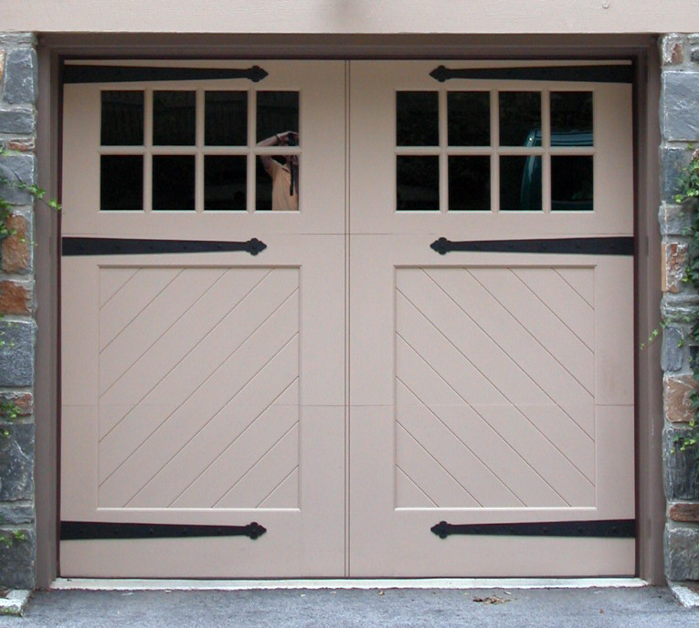 Custom swing-style door with 16 lites