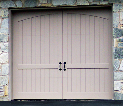 Barn style door with an arch top