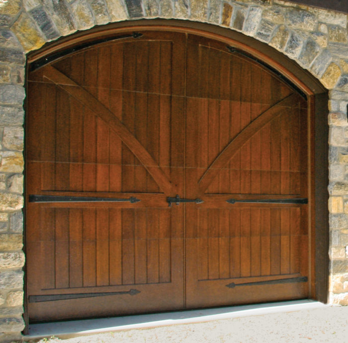 Barn style door with arch top