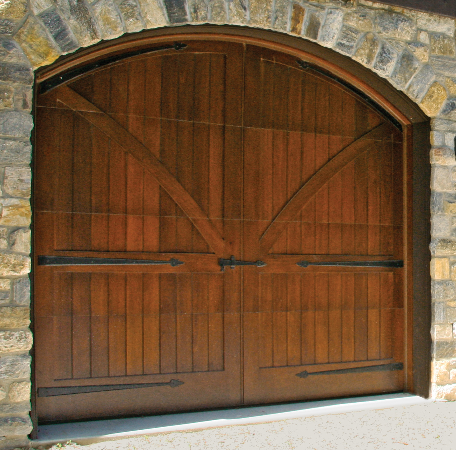 Barn style door with arch top