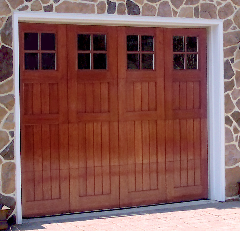 Bifold style door with 16 lites