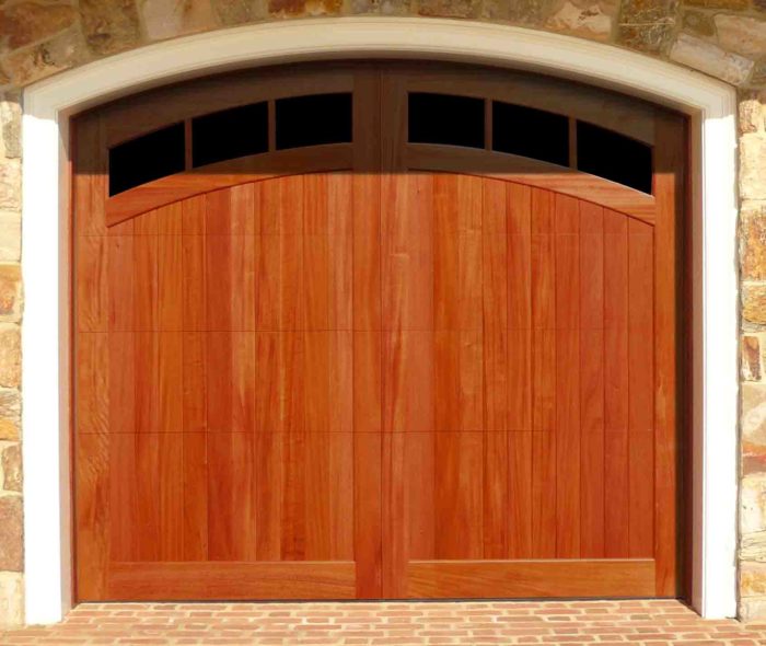 Mahogany garage door