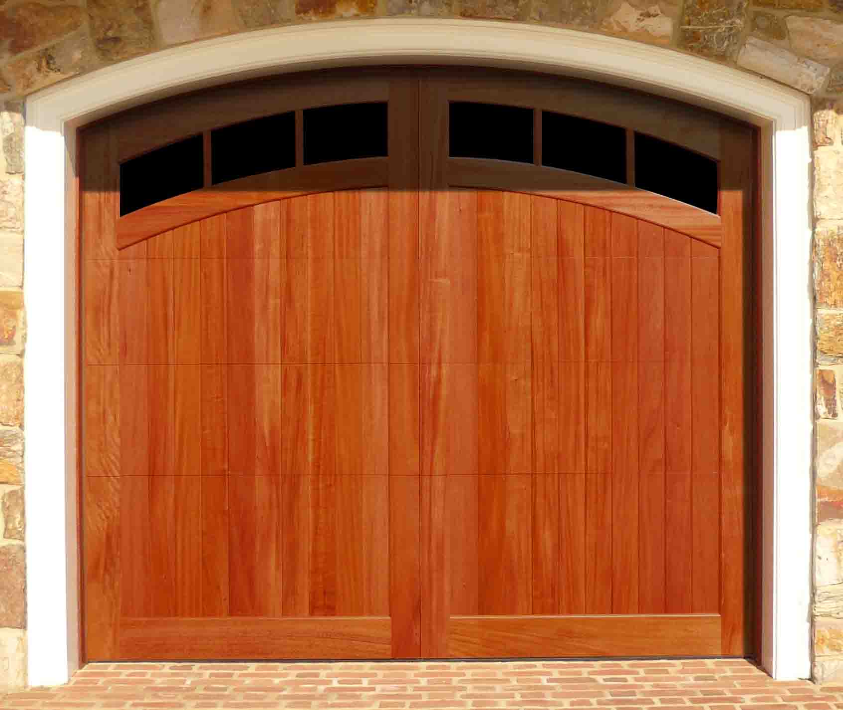 Mahogany garage door