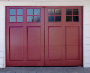garage door with mullioned lites on the garage door windows 