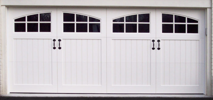 Swing-style double door with 24 lites