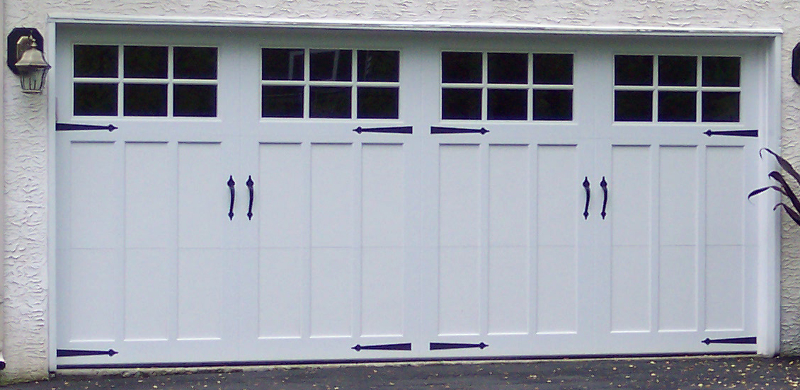 swing-style, double door has 24 lites