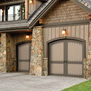 high end wood composite garage doors