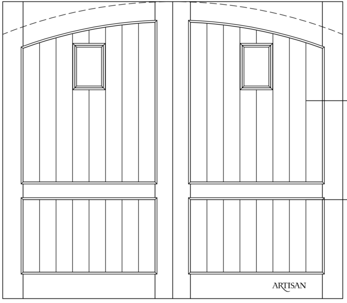 Sketch of swing style barn door