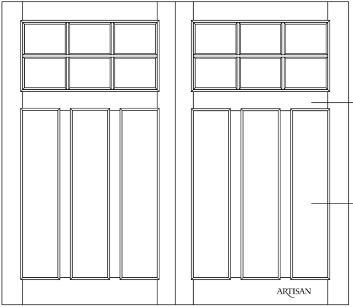 Sketch of swing style with 12 lites