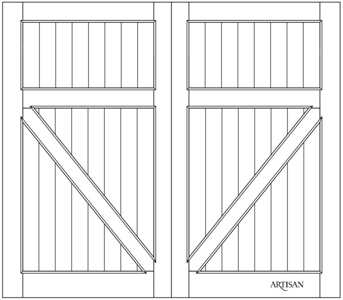 Swing style overhead carriage door sketch