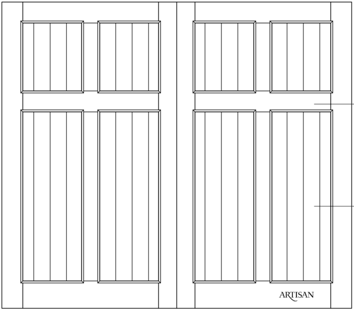 Sketch of swing style overhead door