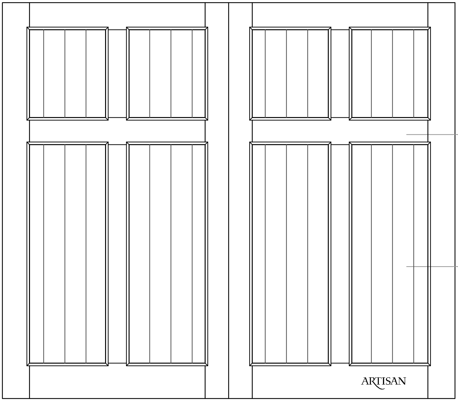 Sketch of swing style overhead door