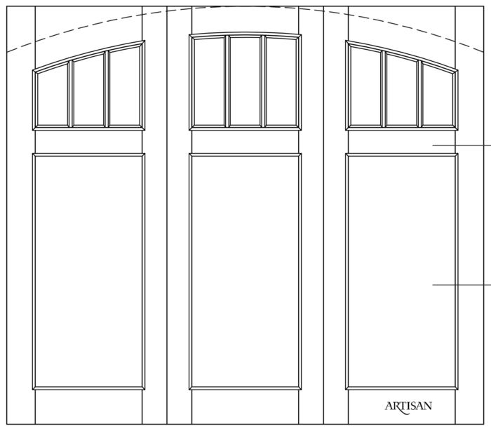 Sketch of trifold style with 9 lites