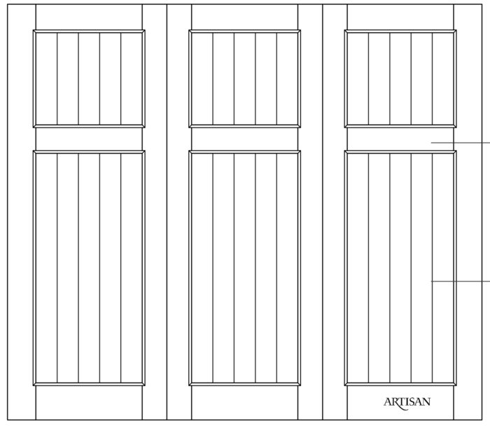 Sketch of trifold style without lites