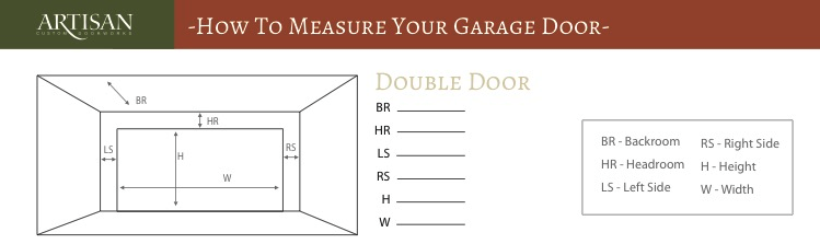 chart for measuring detached garage doors