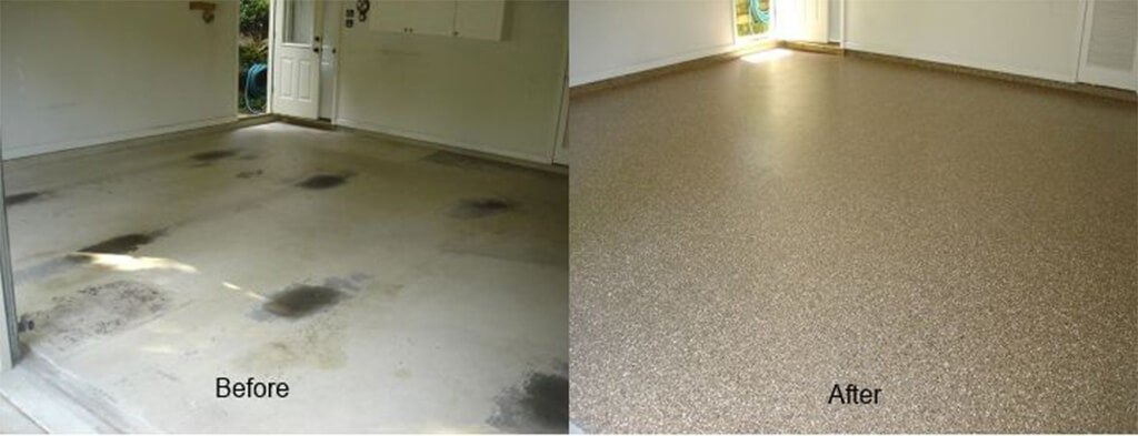 Garage Expressions Before and After Garage Floor FInish