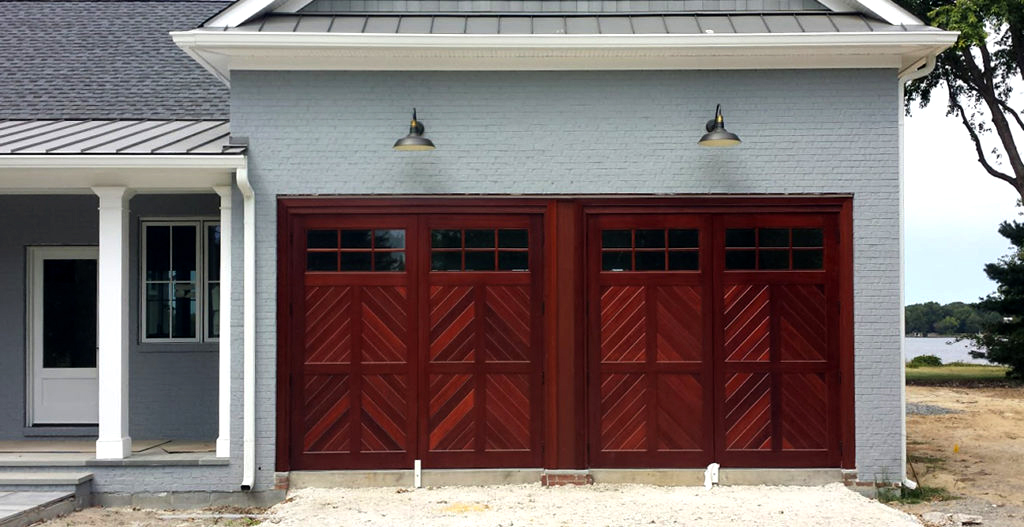 Bifold Mahogany garage door