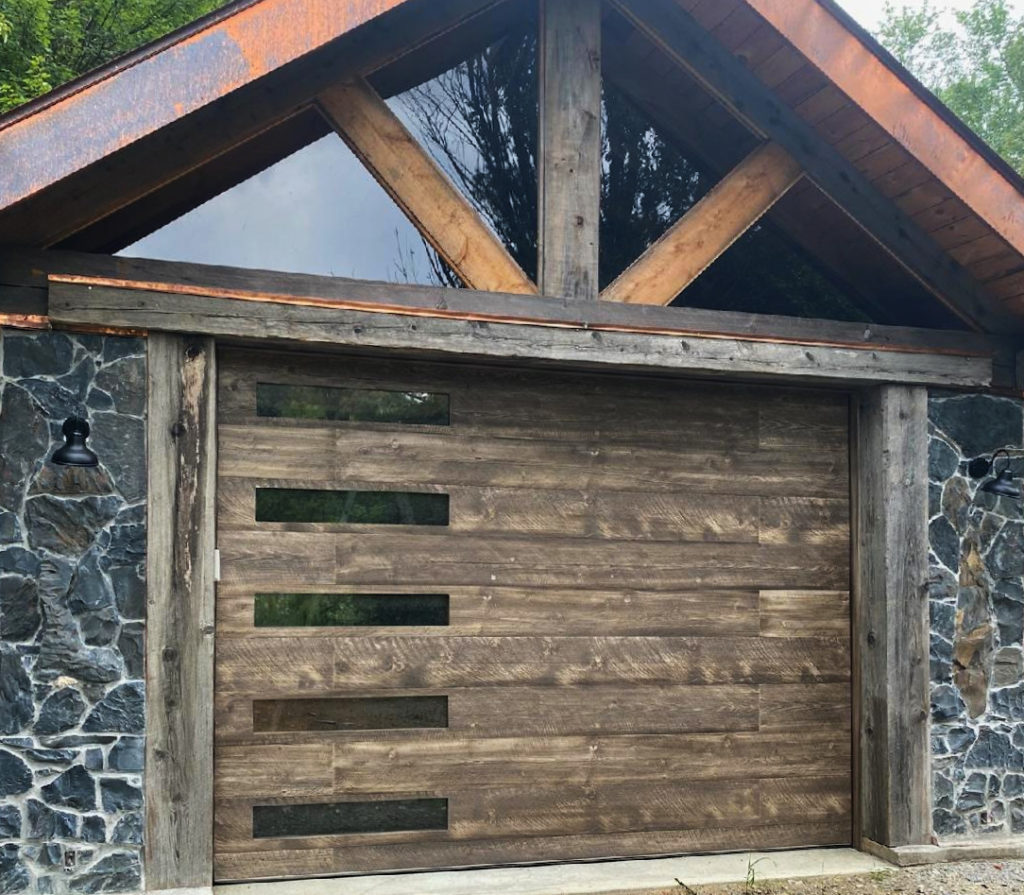 Modern American Farmhouse Garage Door With Windows.