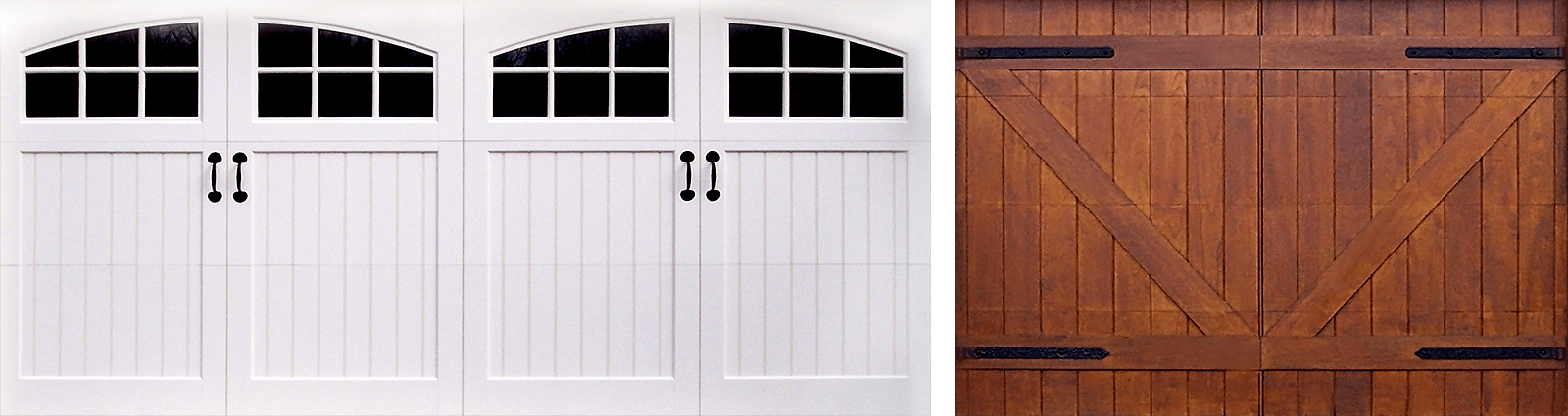 Decorative hardware adds character to otherwise simple doors