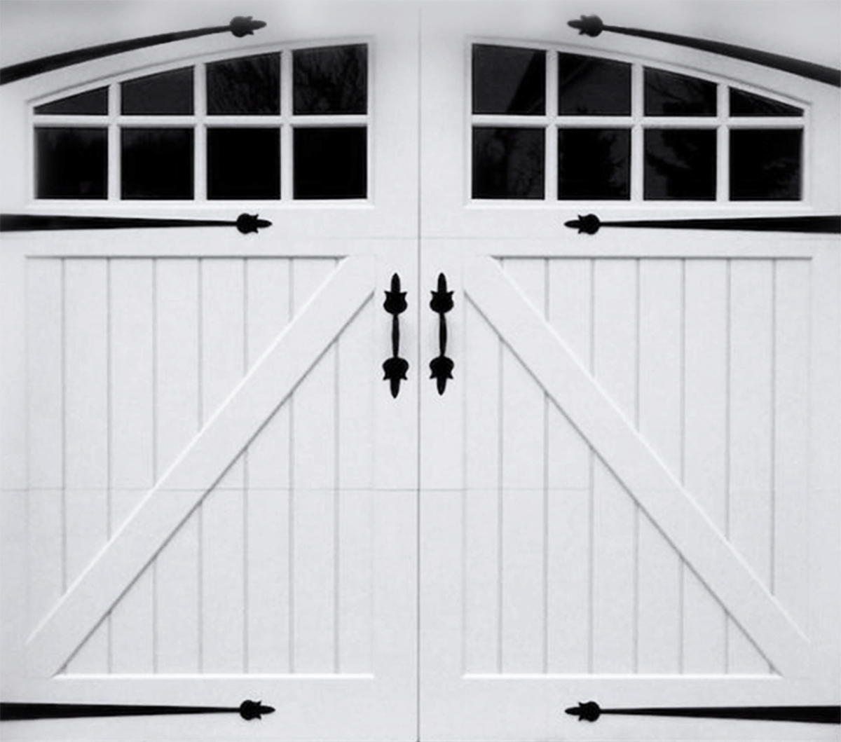 A single door with correct decorative hardware placements.