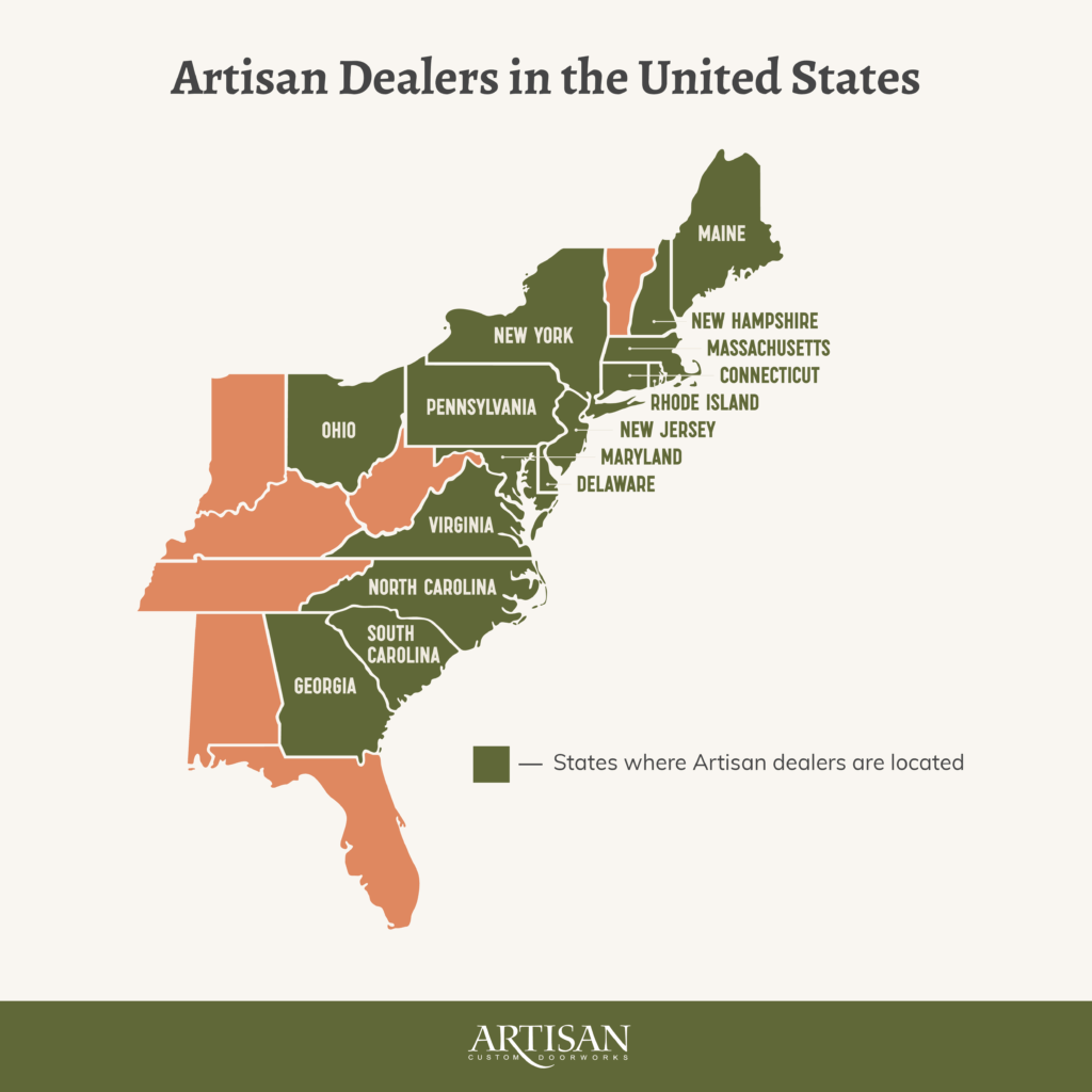 Artisan DealersMap EastCoast