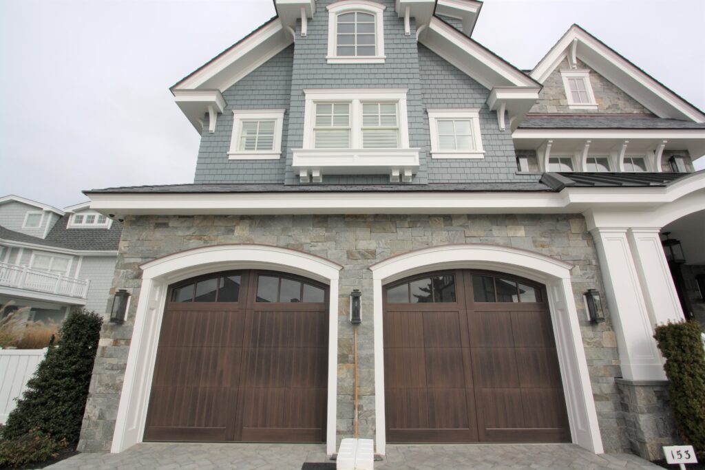 Medallion custom wood garage door