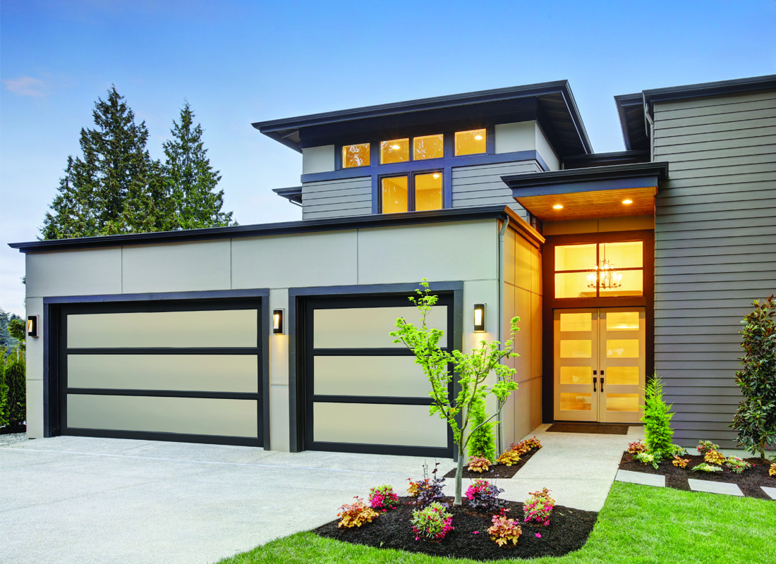 Artisan Custom Doorworks Panorama Door Series installed on a modern house.