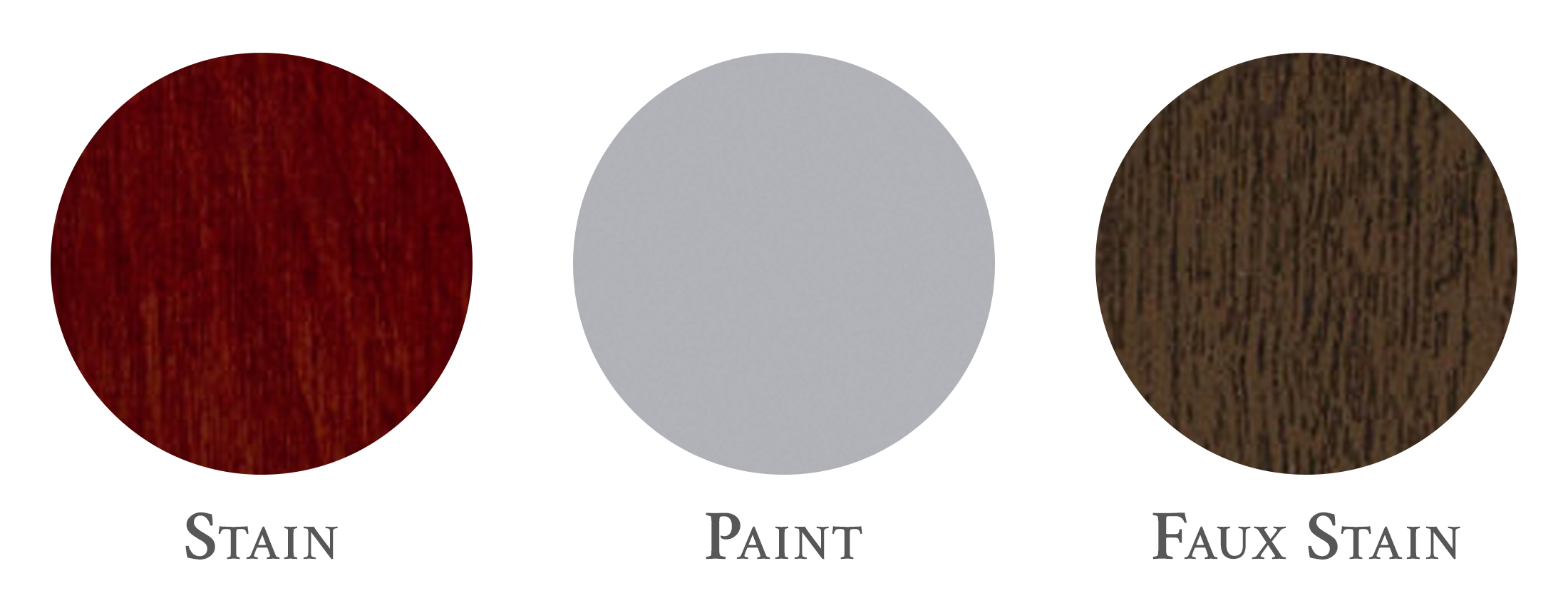 Stain, paint, and faux stain are three attractive finishing options for your garage door.