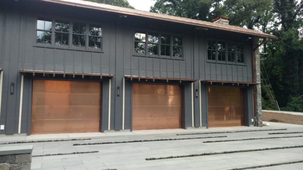 copper clad garage door