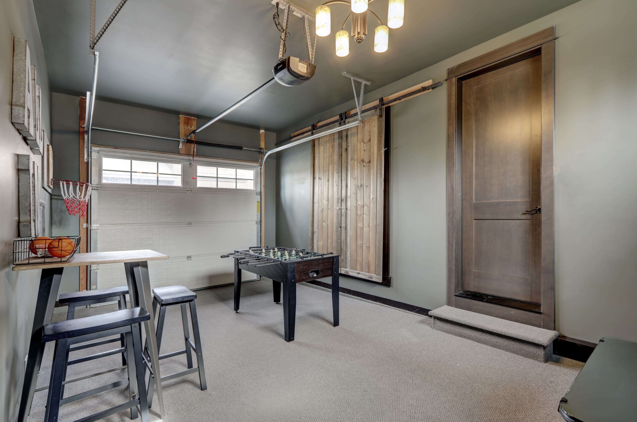 Modern garage space lighting.